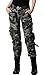 Chouyatou Women's Active Loose Fit Military Multi-Pockets Wild Cargo Pants (X-Small, Camouflage)