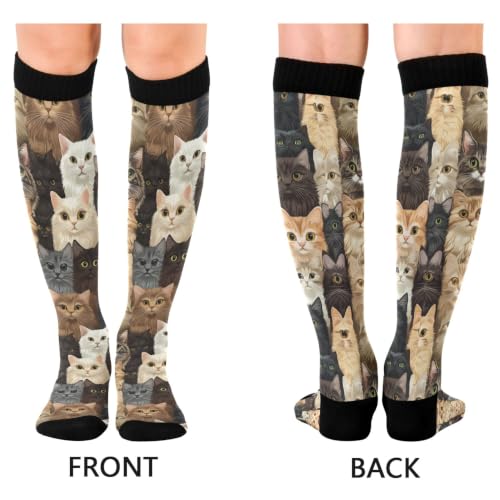 Image of Fisyme Socks for Women Men Warm Comfort Athletic Crew Running Hiking Cycling Compression Socks