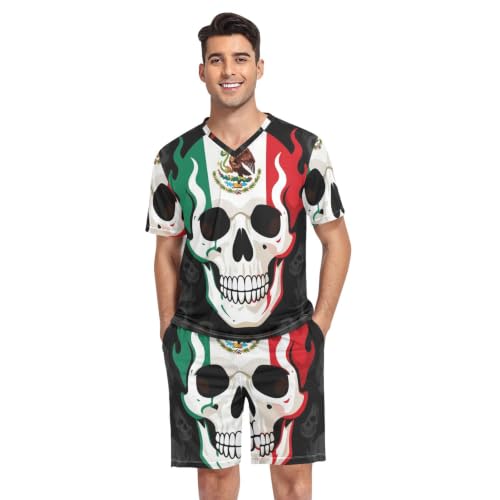 Camisa de pijama para hombre de manga corta ideal para noches de verano en casa