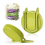 Happyiren Sprouting Kit for Wide Mouth Mason Jars, 2-Pack BPA-Free One-Piece Sprouting Lids with Built-In Stand, Seed Germination Jar Sprouter Lid, Fits Wide Mouth Jars (3.38'/86mm)