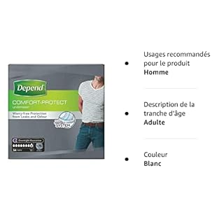 DEPEND Incontinence Pants Comfort Protect Male Large/X Large 54'S