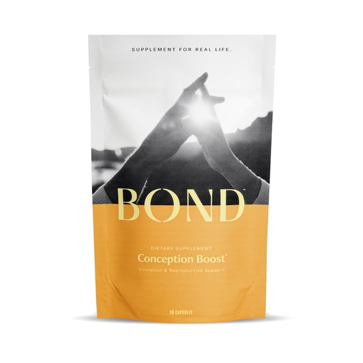 BOND Conception Boost – Fertility Supplement for Women Trying to Conceive – Prenatal Vitamins &amp; Fertility Support with Methyl Folate, CoQ10 &amp; Probiotics to Enhance Conception &amp; Egg Quality