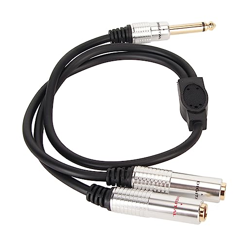 Cable divisor estéreo 6.35mm con conector macho a dos hembra miniatura 3