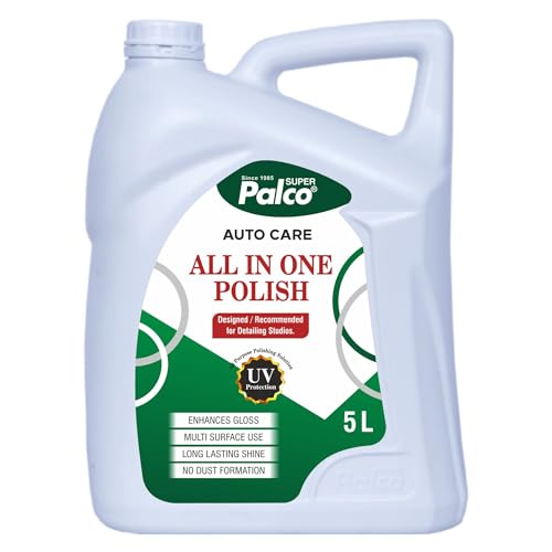 Image of PALCO All in One Polish 5 Ltr | Car Interior & Bike Polish Spray | Dashboard, Leather, Plastic, Vinyl & Surface Cleaner | UV Protection