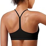 MIRITY Damen Sport-BH mit Polsterung – Y-Rücken Racerback für Yoga, Spaghettiträger für niedrige Belastung