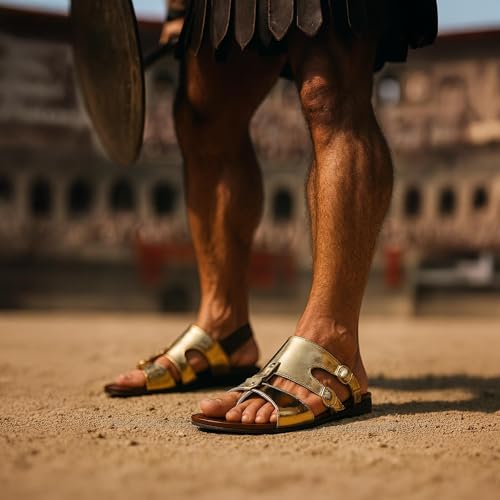 Ellie Shoes Mens Sparta Flat Gladiator Halloween Sandals4