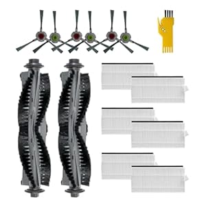 aotengou Ersatz-Zubehör-Kit für AIRROBO P20 Roboter-Staubsauger 14 Packungen 2 Hauptbürsten, 6 Filter, 6 Seitenbürsten