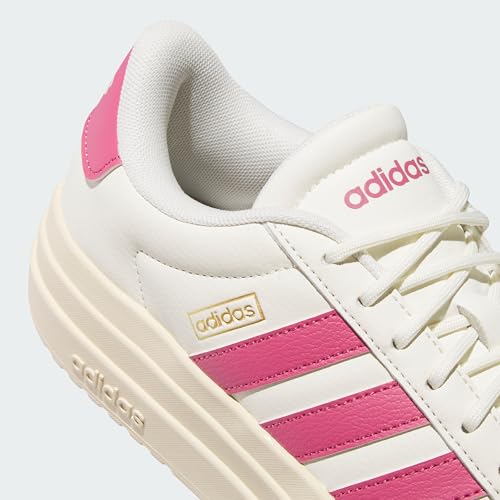 Image of adidas Womens Vl Court Bold Lace Up Sneakers Shoes Casual - Pink