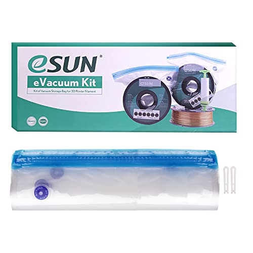 eSUN 15 Stück Vakuum Aufbewahrungsbeutel für 3D Drucker Filament,33 x 38cm Vakuumversiegelte Tasche, Staubdicht, Feuchtigkeitsfest und Halten Filament Trocken, Wiederverwendbare Aufbewahrungstasche