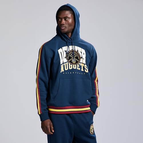 GAME 7 Men's Standard x NBA Officially Licensed Long Sleeve Pullover Hoodie Fleece Heavyweight Sweatshirt, Navy, Medium