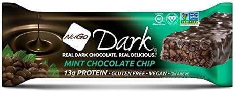 NUGO, Bar Box Dark Mint Chocolate Chip 12 Count, 1.76 Ounce