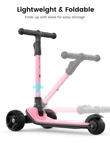 Image of besrey 3 Wheel Scooter for Kids Ages 3-10 with 4 Adjustable Height | LED Light Wheels, Foldable Toddler Scooter, Extra Deck, Lean-to-Steer Design, Sturdy and Safe