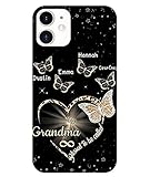 Personalized Blessed to Be Called Grandma Butterfly Phone case, Custom Grandma with Grandkids Name Phone case, Mothers Day, Grandparent Day, Birthday Gift for Grandma, Mom, Nana, Mawmaw, Grandmother