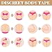 Geiserailie 50 Pcs Tummy Lift Tape Waterproof Tummy Lifting Tape Body Control Precut Adhesive Strips for Women Saggy Loose Skin Flat Stomach Back Fat Belly(Oval)