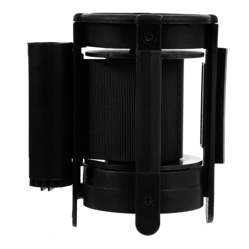 Ciieeo Safety Barriers Retractable Telescopic Railing for Crowd Caution Belt (2m Black)