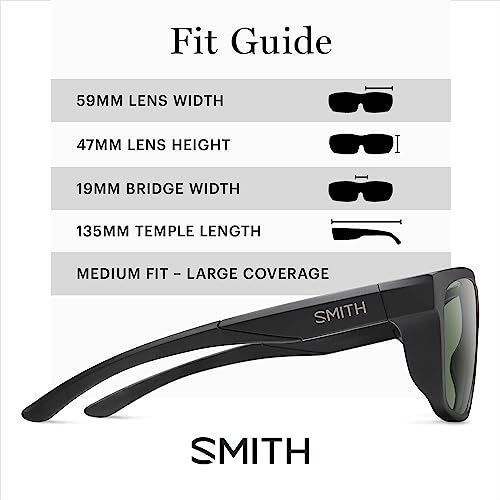 Image of SMITH Barra Sunglasses - Performance Sports Active Sunglasses for Watersports, Fishing & More - ChromaPop Polarized Lenses