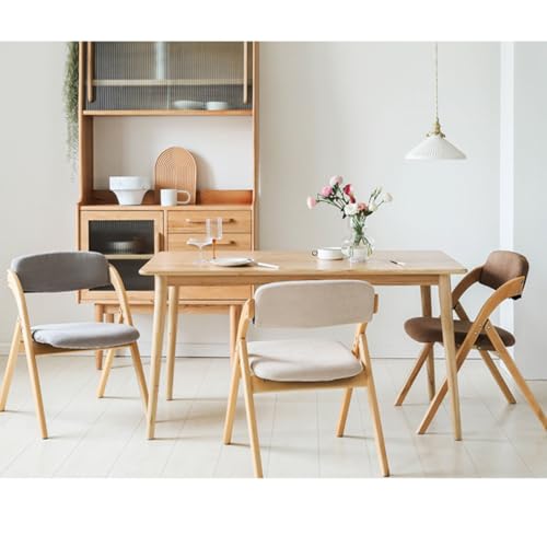 Folding Chair Wooden Stackable Dining Chairs for Kitchen, Indoor Lounge Chair Portable Event Chair N