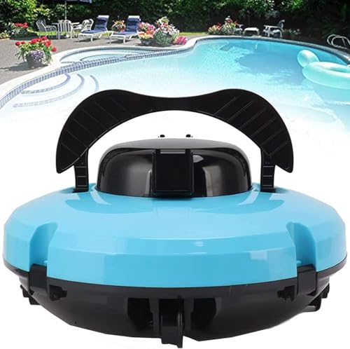 Robot Aspirador para Piscinas, limpiafondos Inteligentes, Limpiador automático inalámbrico para Piscinas, Tiempo de Funcionamiento de 120 Minutos, Recargable para Piscinas enterradas de hast
