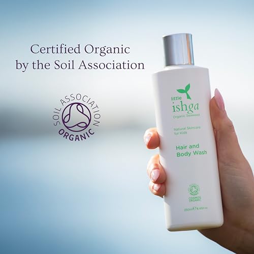 Image of Ishga Hair & Body Wash for Kids | Natural & Organic Shampoo for Children | Scottish Seaweed | Vegan, Cruelty-Free | Aloe Vera, Lavender | 8.45 fl oz (250ml)