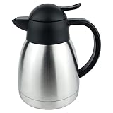 Pioneer Vakuum-Innenkaffeekaraffen, Edelstahl, satiniert, runder Kunststoffdeckel, 1 Liter, Stahl