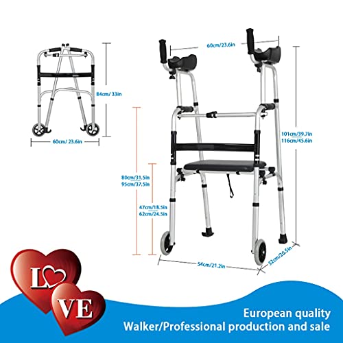 Andador de lujo vertical de aleación de aluminio plateado con soporte de 400 lb 7