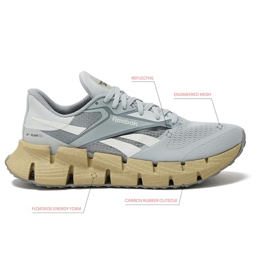 Reebok Floatzig Running Shoes for Men, Grey1/Grey2/Classic Beige, 11.5