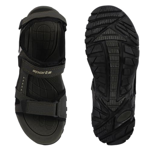 Image of Sports Sandals for Men | Lightweight Trekking Hiking Walking Sandals | Adjustable Velcro Strap | Comfortable Cushioned Footbed | Anti-Skid Outdoor Casual Sandals