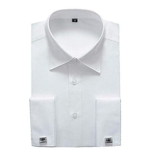 Alimens & Gentle French Cuff Regular Fit Dress Shirts (Cufflink Included)
