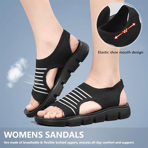 Sandals for Women 2025 Outdoor Hiking Walking Shoes Comfortable Summer Beach Ladies Flat Footwear2