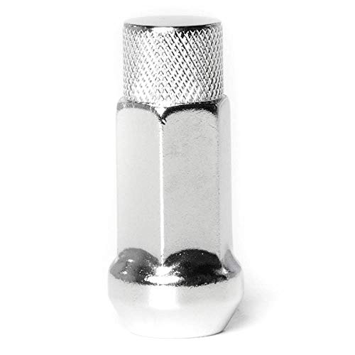 Image of Circuit Performance Forged Steel Extended Hex Lug Nut for Aftermarket Wheels: 12x1.25 Chrome - 20 Piece Set + Tool