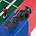 2Pcs Table Football Men Player, Soccer Athlete Foosball, Machine Replacement Dolls, Durable Protable Table Football Relacement, Indoor Games with Light Weight and Standard Size, White Black(Black)