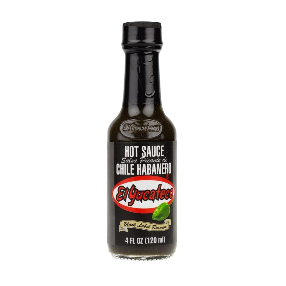 El Yucateco Black Sauce Hot Chile Habanero 120ml Bottel