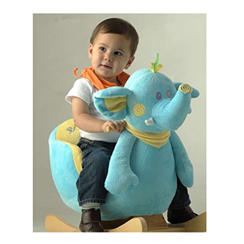 Schaukelpferd QIQIDEDIAN Shake Baby Schaukel Wiegen Massivholz Baby Baby Spielzeug mit Musik Liuyi Geschenk (Color… – Bild 4