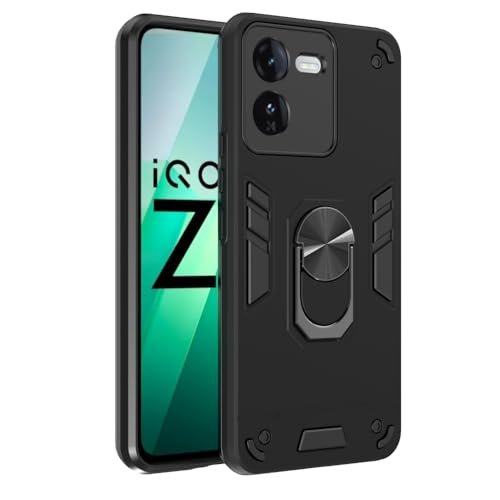 Image of NDCOM for iQOO Z9 Back Cover | Premium iQOO Z9 Cover | Durable iQOO Z9 5G Back Cover for Maximum Protection | Ring Holder Case