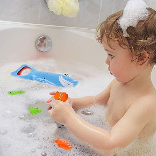 2023 Upgraded Shark Bath Toys Baby Pool Bathtub Toys Shark Grabber With Teeth Biting Action Include 4 Toy Fish Shark Swim Toys Bath Toys No Mold For Kids Boys Girls Toddlers Ages 3 4 5 6 7 8 #TOP3