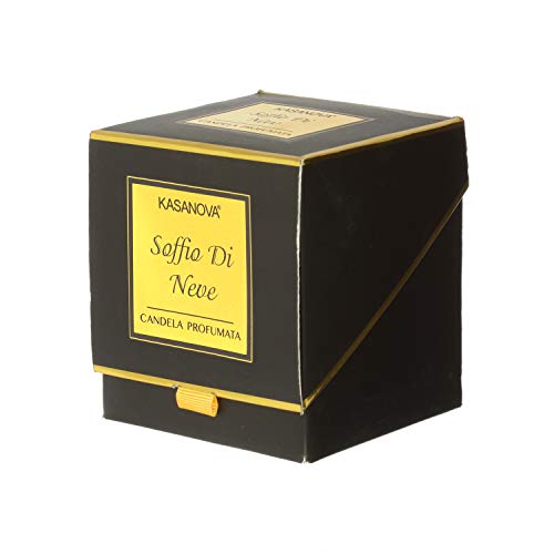 Vela perfumada de bubble glass con portavelas de cristal ámbar.