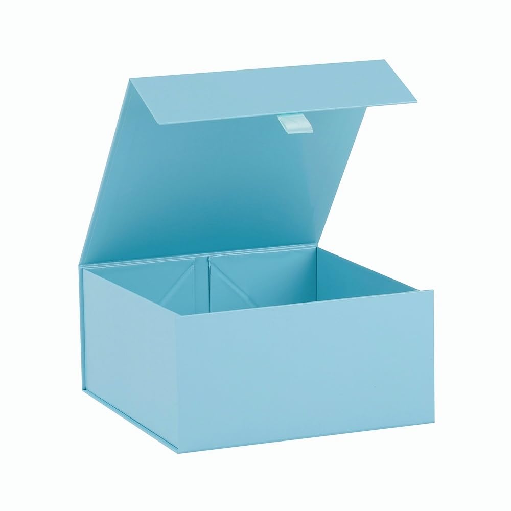 PLINJOY Blue Gift Box 8x8x4 Inches Small Gift Boxes for Presents with Magnetic Closure Lid Luxury Collapsible Gift Box Bridesmaid, Wedding, Birthday Boxs for Gift Packaging โ image 1