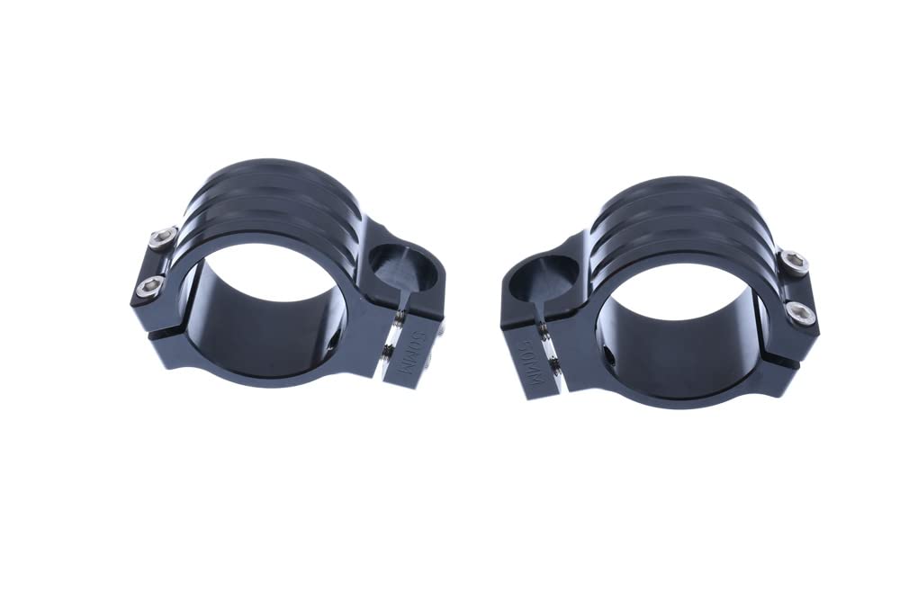 avdb-moto Paire de demi-guidons/Bracelets en 46 mm + tubes Compatible avec ZX6R ZX6-R 1998-2002, ZX9R ZX9-R 1998-2003 (TITANE)