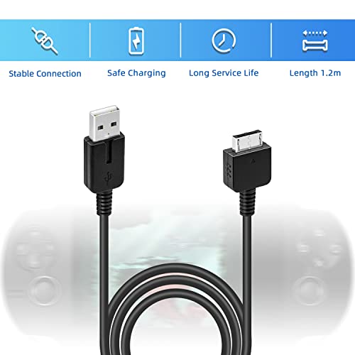 Mcbazel 2 piezas de cable de carga PS Vita Cable de datos USB Cable de reemplazo compatible con Sony Playstation Vita, PSVita 1000-1.2M