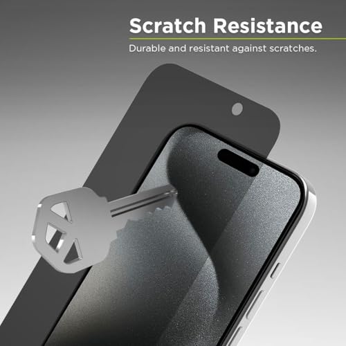 Image of DPJ Privacy Tempered Glass for iPhone 16 Pro /iPhone 17 (6.3 Inch) With Installation Kit | Military-Grade Gorilla Screen Protector | Edge to Edge Coverage |9H Hardness |Bubble-Free | Case Friendly | [Privacy] [Pack of 1]