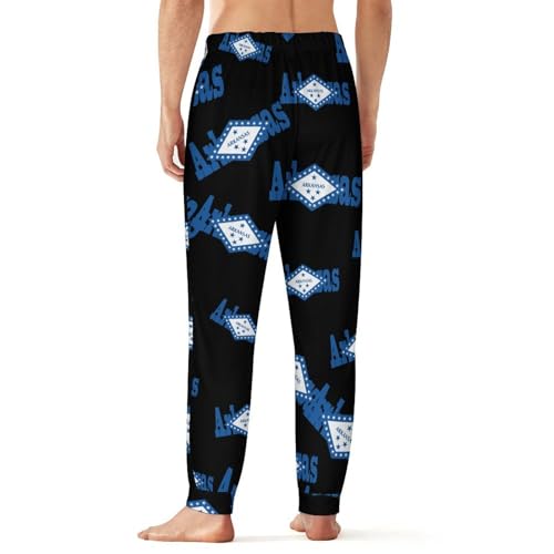 Flag of Arkansas Men's Pajama Pants Soft Lounge Bottoms Lightweight Jogger for Sleeping3