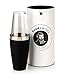 Buddy´s Bar - Coctelera Boston de 700 ml + vaso de 400 ml, apto para alimentos, apto para lavavajillas, elegante coctelera con caja de regalo, color negro