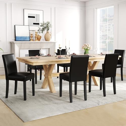 LSSPAID Dining Chairs Set of 6, Modern Stylish PU...