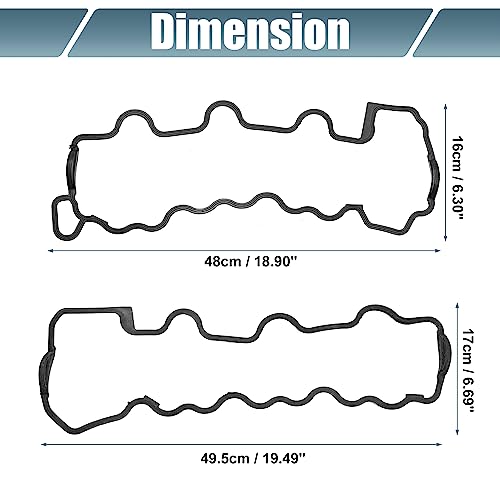Image of X AUTOHAUX 1 Pair Valve Cover Gasket NO.1120160221 /1120160321 for Mercedes-Benz C240 2001-2005 for Mercedes-Benz C280 1998-2000