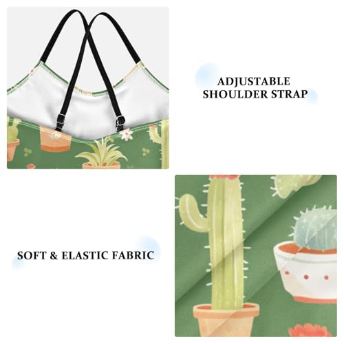 Sprouting Cacti Spring Green Toddler Girl Swimsuit 1-Piecing Bathing Suit Toddler Swim Suits for Girls Swimwear 3T3