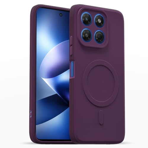 Image of Outlouders Back Cover for Motorola Moto G37 Power 5G | Soft Matte Silicone | Slim Fit | Magnetic-Safe Logo Design (Magnetic-Safe Not Compatible) | Shockproof | Camera Protection Bumper Case (Purple)