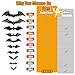 LUDILO 100pcs Bats Halloween Decorations: Halloween Bats Wall Décor Bat Stickers Decals PVC 3D Wall Bat Scary Stickers Halloweens Party Decorations Indoor Outdoor DIY Home Window Door Décor