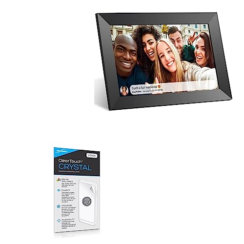 BoxWave Screen Protector Compatible with Anyuse Digital Picture Frame (10.1 in) - ClearTouch Crystal (2-Pack), HD Film Skin - Shields from Scratches