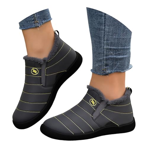 Womens Snow Boots Winter Warm Booties Fur Lined Anti-Slip Ankle Boots For Women 2025 Outdoor Slip On Waterproof Booties Comfortable Warm Shoes2