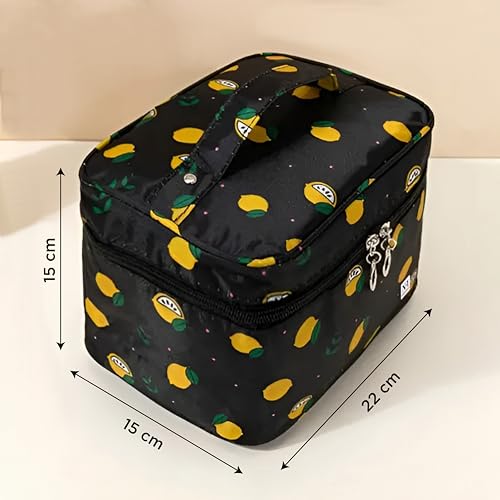 Image of NFI essentials Printed Cosmetic Organizer Bag, Makeup Bag for Women Toiletry Bag Makeup Organizer Make up Kit Travel Pouch Vanity Bag Pouch for Girls